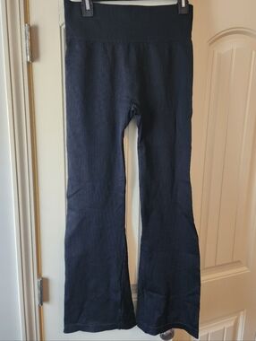 OQQ Ribbed Boot Cut Pants